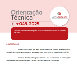 Imagem da notícia ORIENTAÇÃO TÉCNICA Nº 43/2025